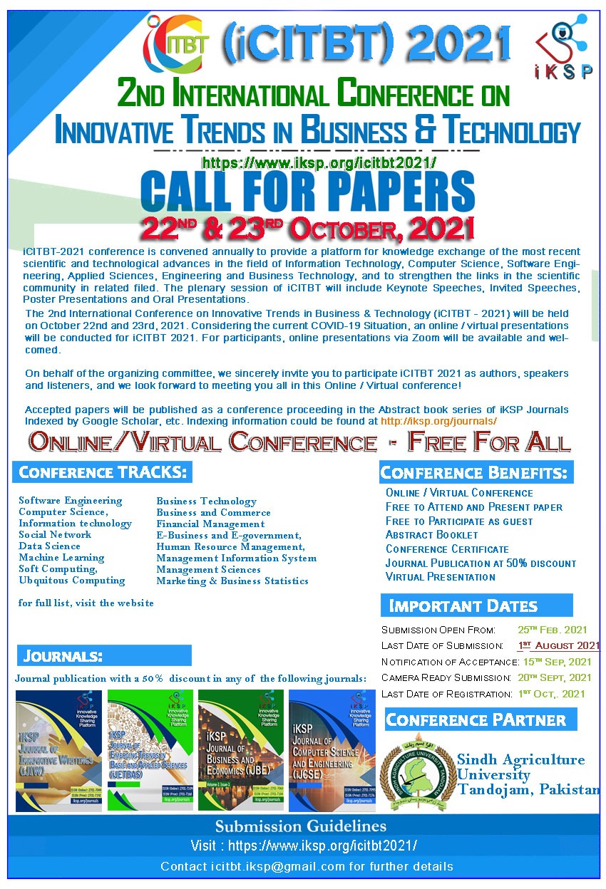iCITBT-2021 Conference all for papers